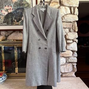 Vintage 80s Bert Newman women’s petite double breasted rainbow tweed coat